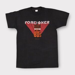 Vintage Foreigner Band T-Shirt Size Medium Single Stitch Thin Tour‎ Music